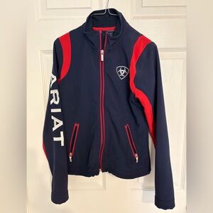 Ariat Perforated Navy Jacket with Red Accents